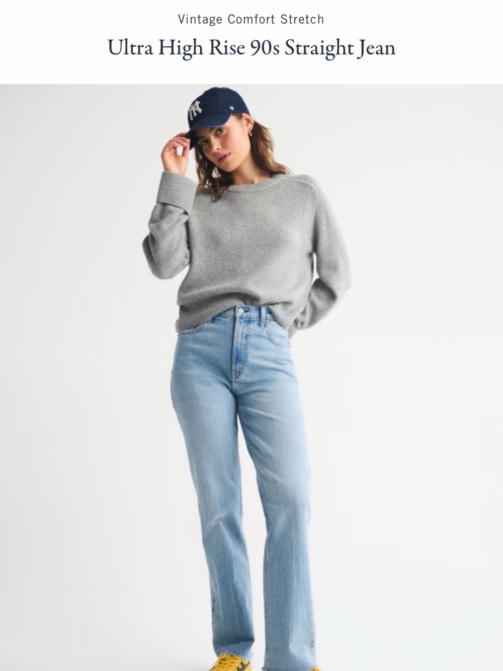 Abercrombie & Fitch Light Blue High Rise Straight Jeans